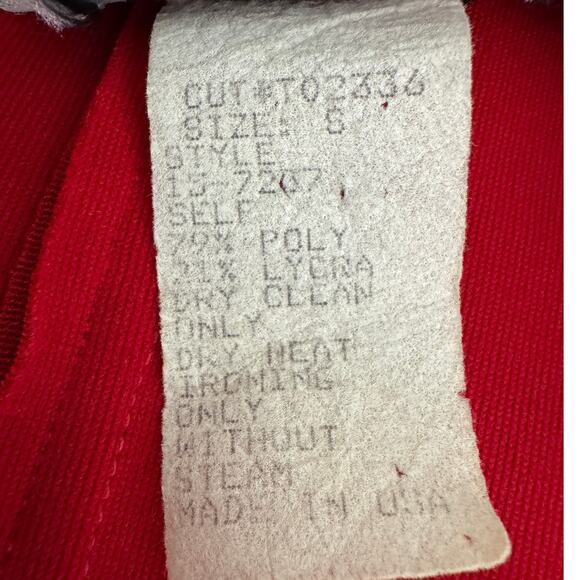 Vintage Tadashi Shoji retro future military marching band jumpsuit red size S - Picture 9 of 9